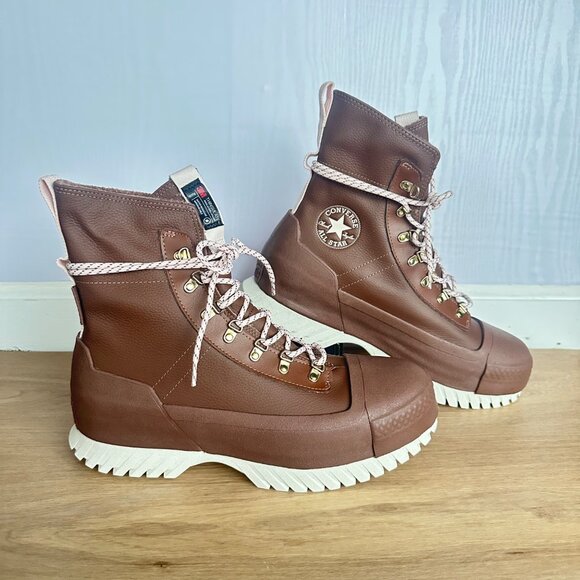 Chuck Taylor All Star Lugged 2.0 CC X-Hi Waterproof Boots Brown 9.5 Mens A12899C - Picture 2 of 10